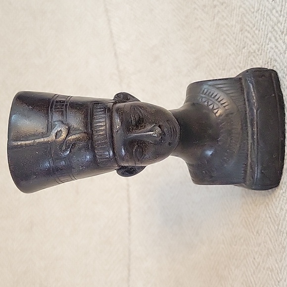 Vintage Other - NEFERTITI Black Egyptian Bust Sculpture
